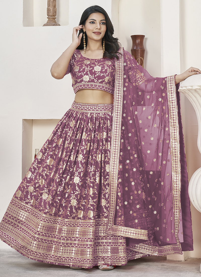 Teal Green Dola Silk Party Wear Lehenga Choli with Jacket main image 1